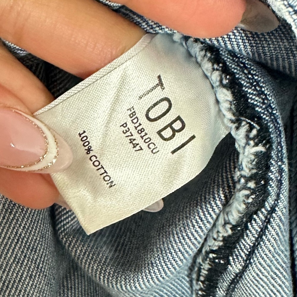 Tobi denim button down a-line mini skirt size L - Picture 6 of 6